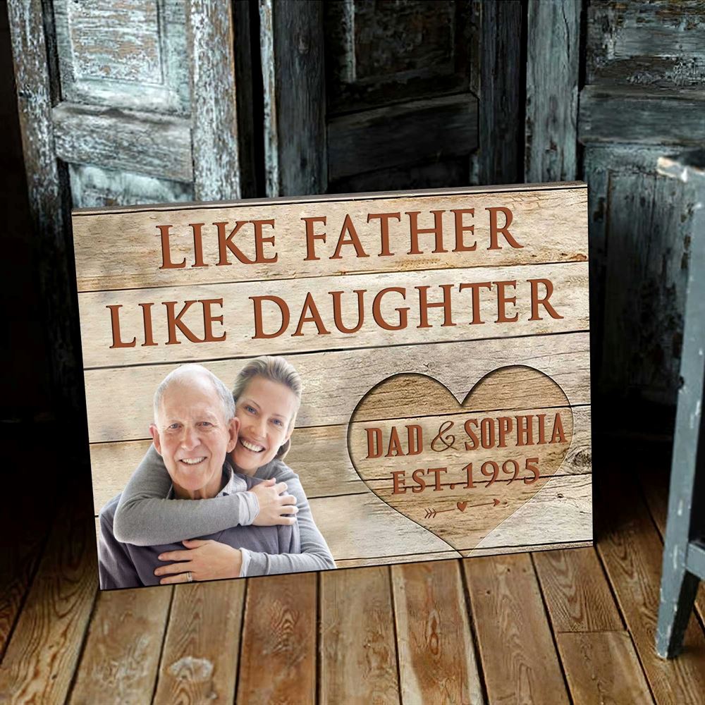 Like Father Like Daughter Gift From Daughter For Dad Fathers Day Landscape Canvas Wall Art