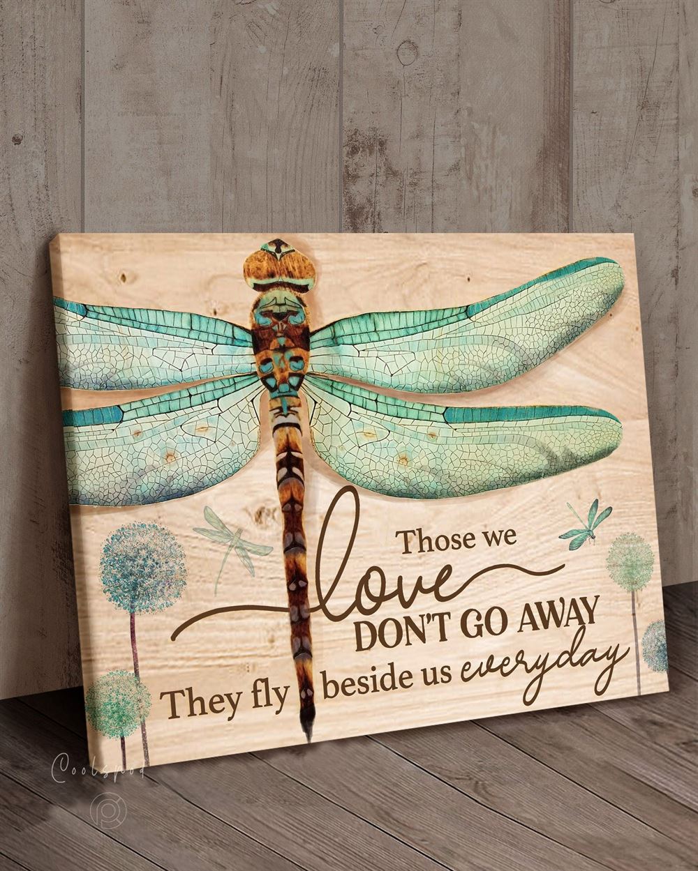 Loss Gift Wall Art Canvas Those We Love Dont Go Away Top 3 Home Decor Dragonfly