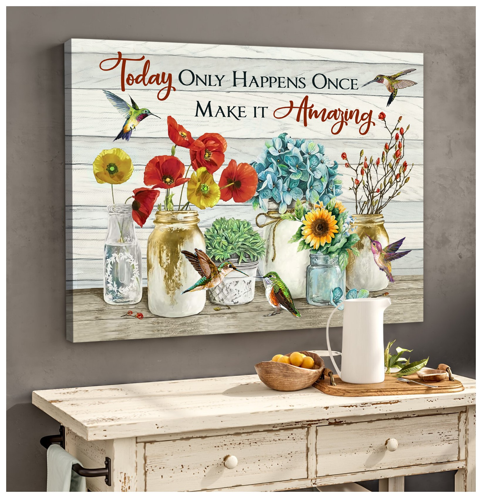 Make It Amazing Hummingbird Wall Art Canvas