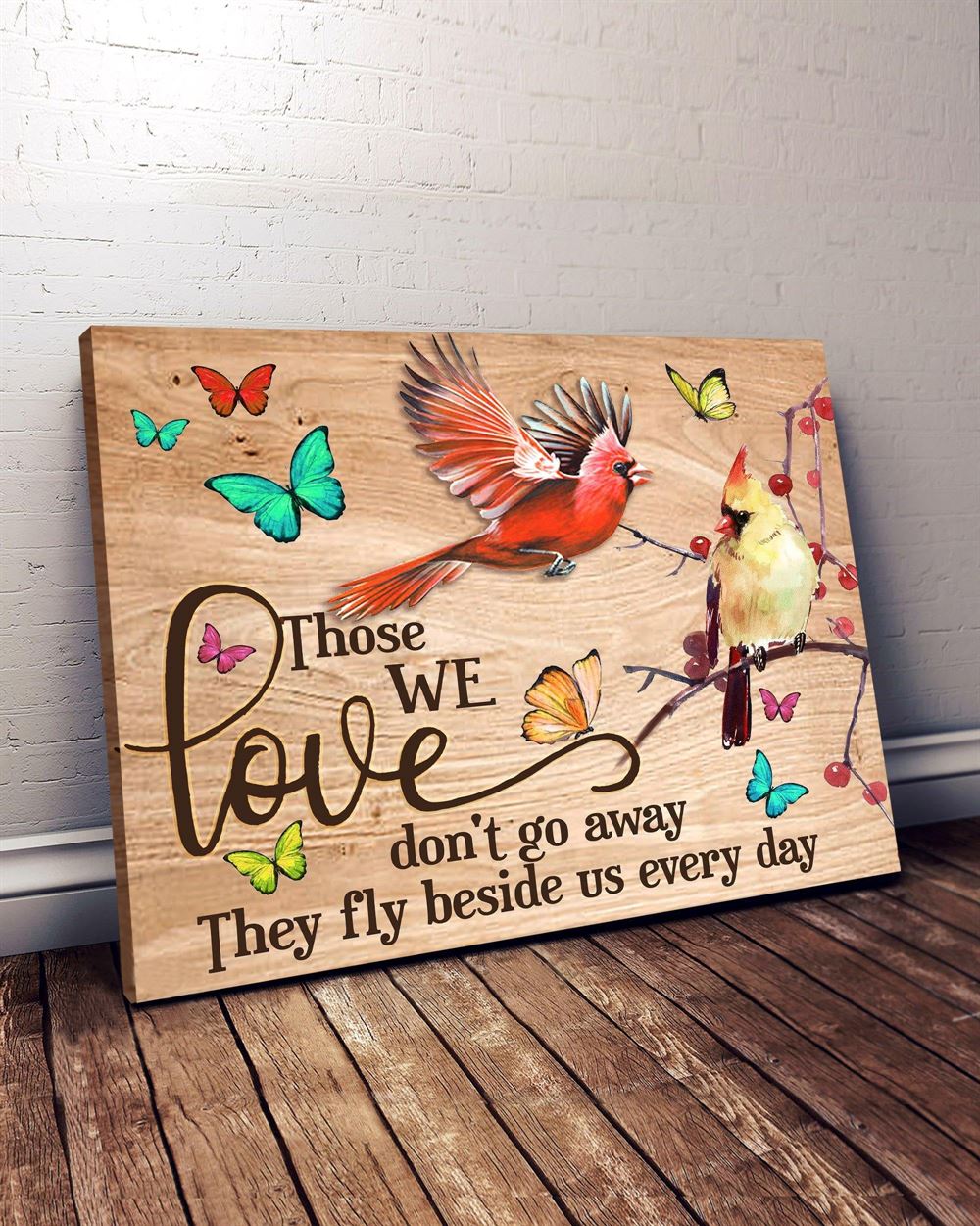 Memorial Gift Canvas Art - Heaven They Fly Beside Us Every Day Top 5 Benicee