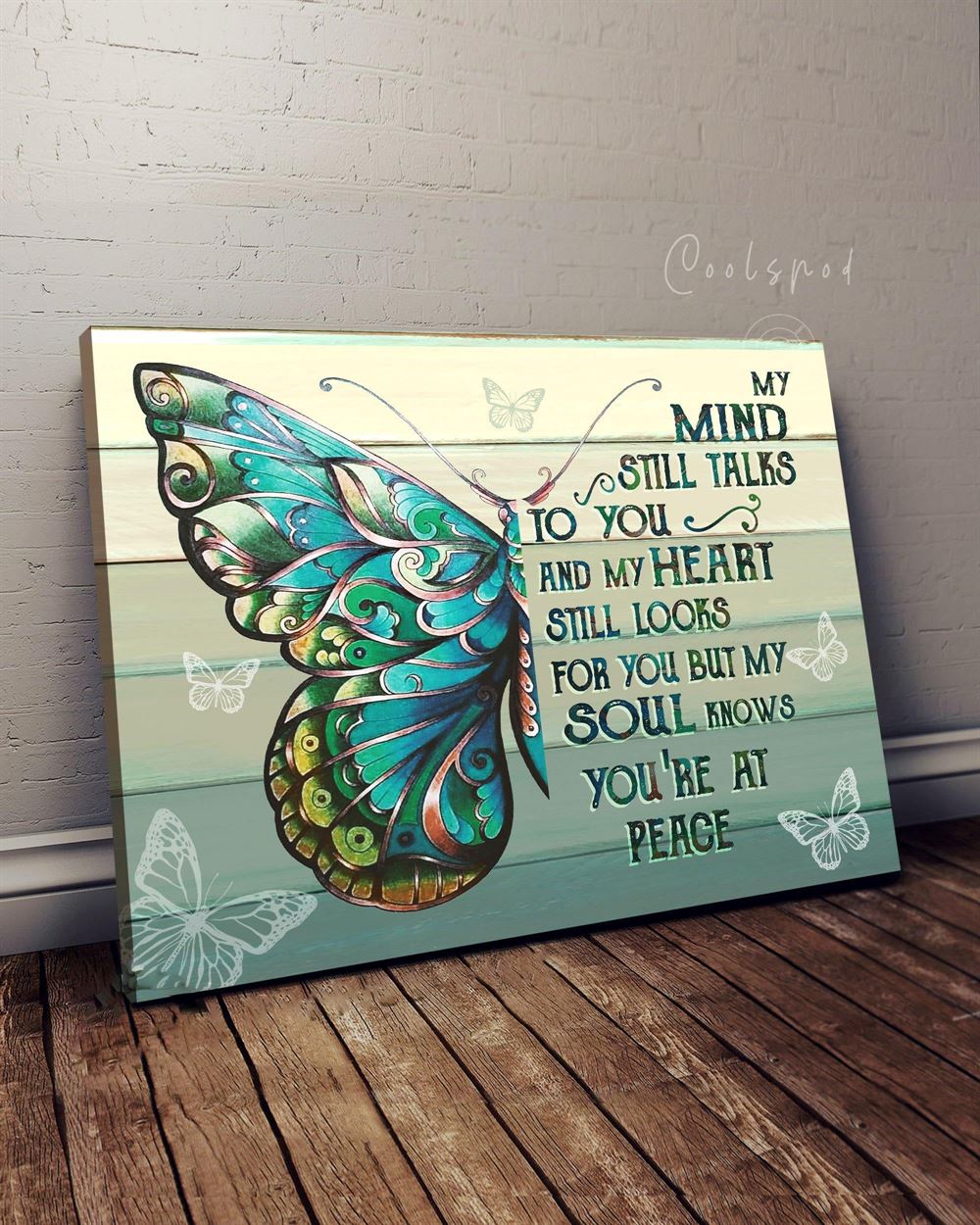 Memorial Gift Canvas - Heaven Butterfly You Are At Peace Top 5 Benicee