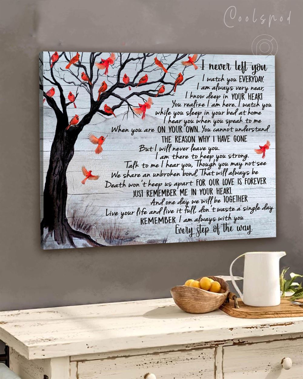 Memorial Gift Canvas - Heaven I Never Left You Old Tree Wall Art Canvas Top 5 Benicee