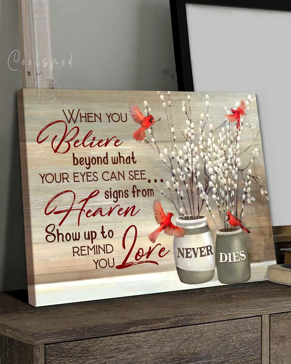 Memorial Gift Canvas - Heaven Love Never Dies Top 5 Benicee