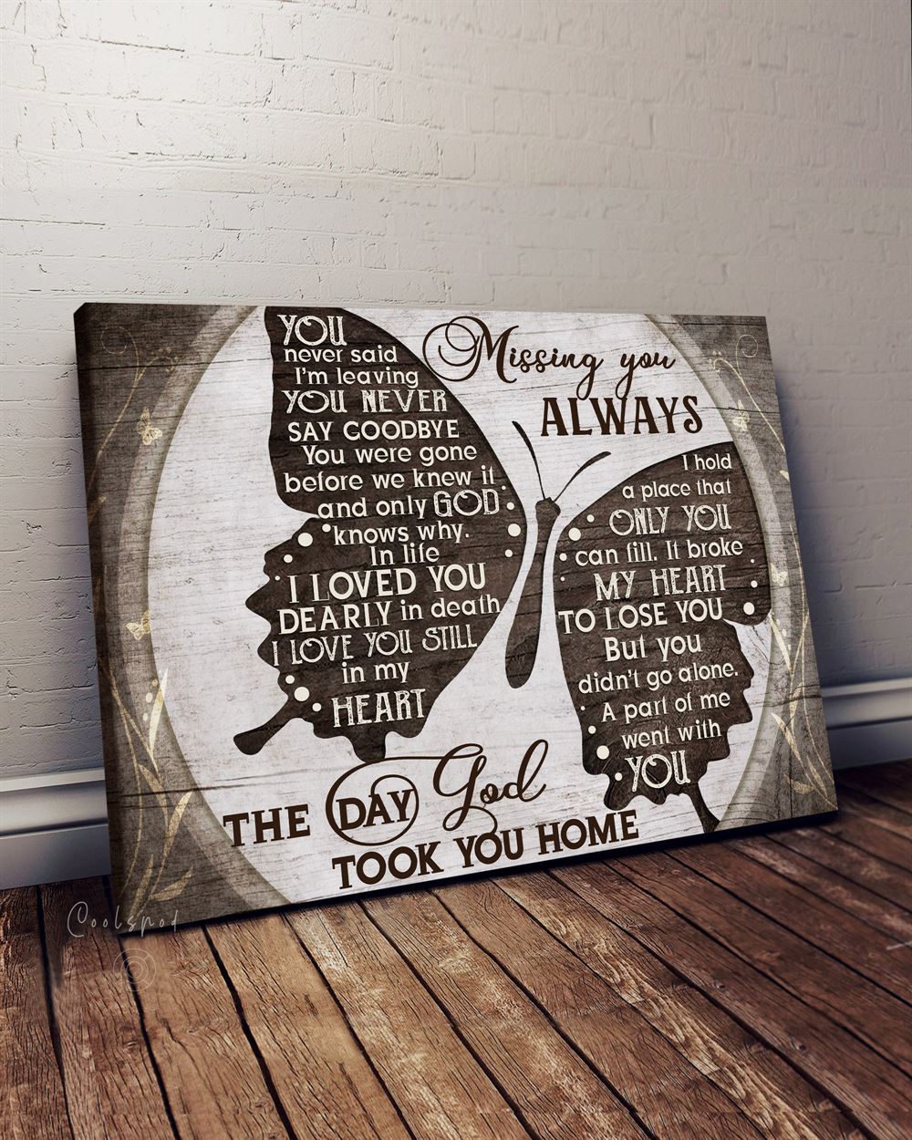 Memorial Gift Canvas - Heaven Missing You Always Butterfly Shape Top 3 Benicee