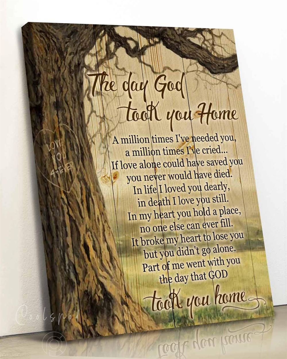 Memorial Gift Canvas - Heaven The Day God Took You Home Top 5 Benicee