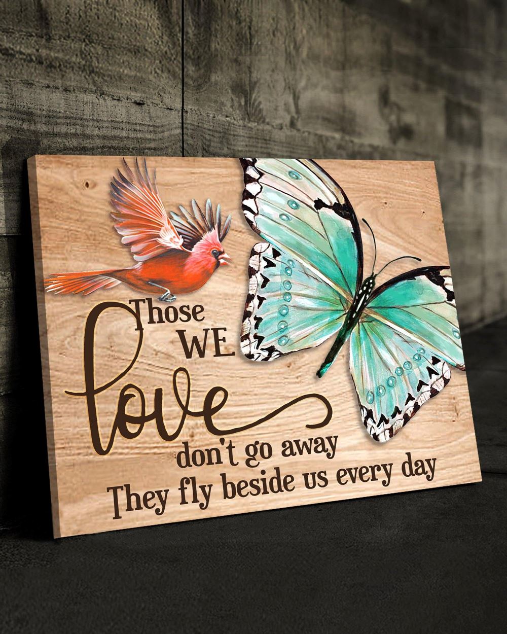 Memorial Gift Canvas - Heaven Those We Love Fly Beside Us Top 5 Benicee