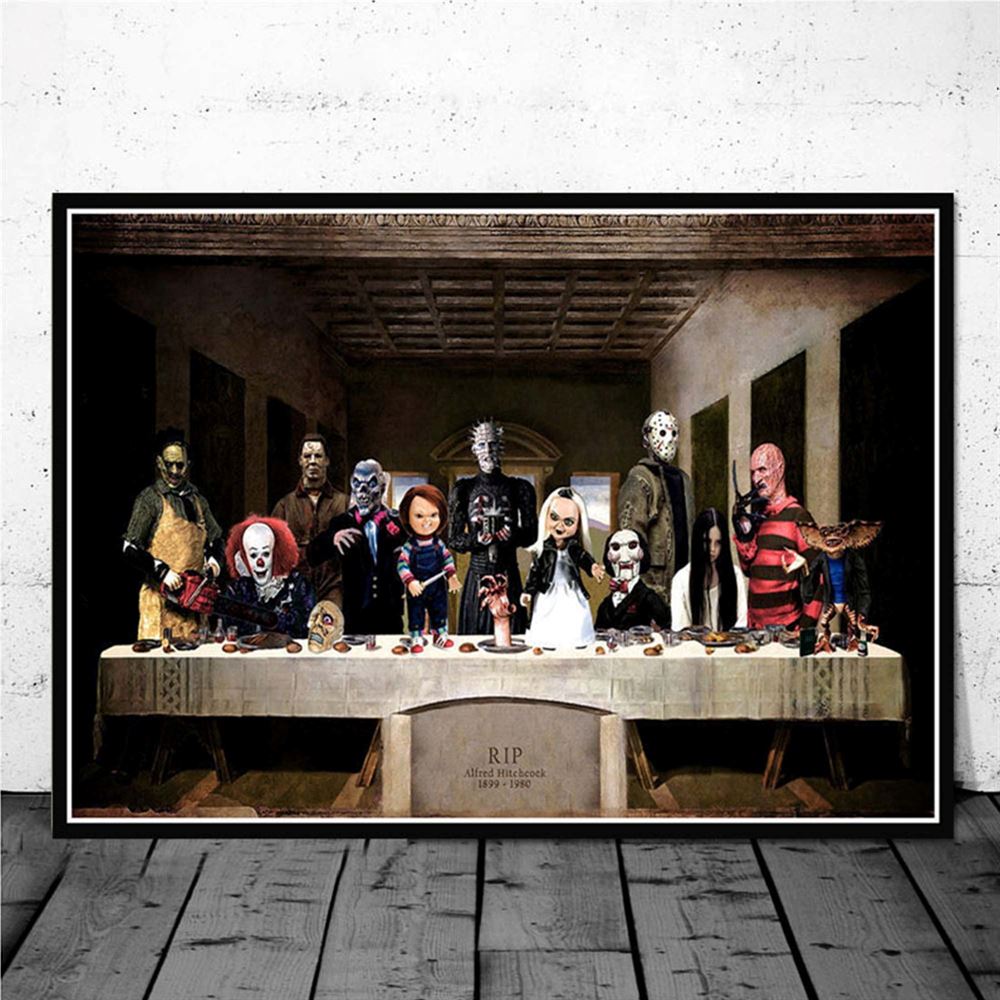 Movie Character The Last Supper Halloween Poster Wall Art Decor