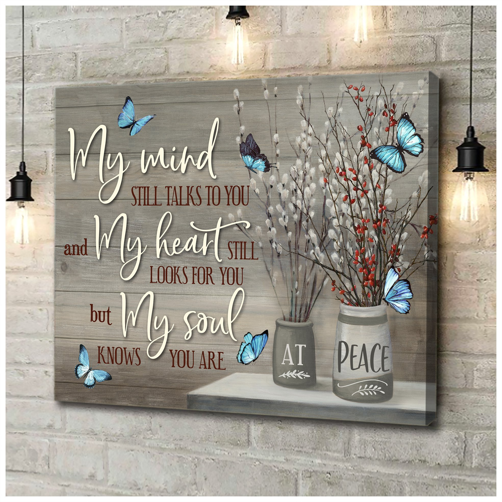 My Mind Butterfly Wall Art Canvas