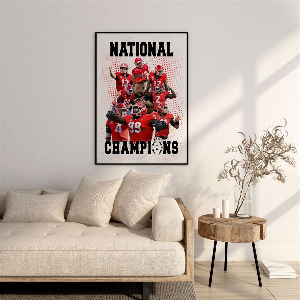 National Champions Georgia Bulldog Champs Wall Art Poster