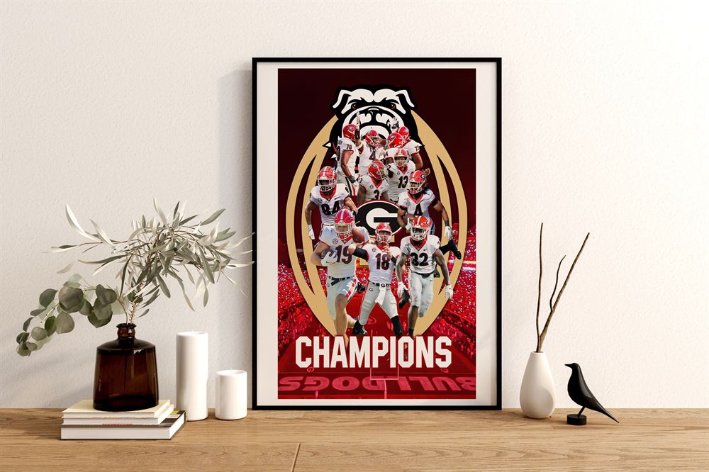 National Championship Georgia Bulldogs Champions Poster