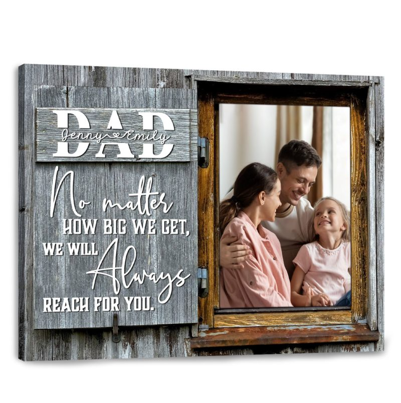 No Matter How Big We Get Dad Canvas Custom Gifts For Dad Best Father Day Gifts Dad Gift From Daughte