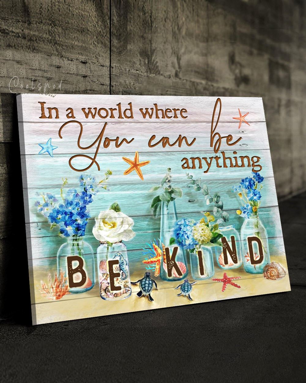 Ocean Bekind Wall Art Canvas