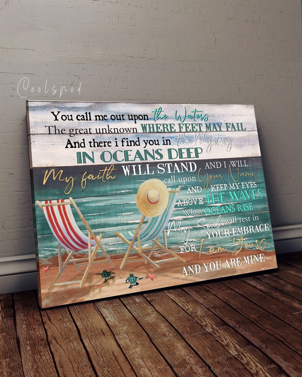 Ocean My Faith Will Stand Wall Art Canvas