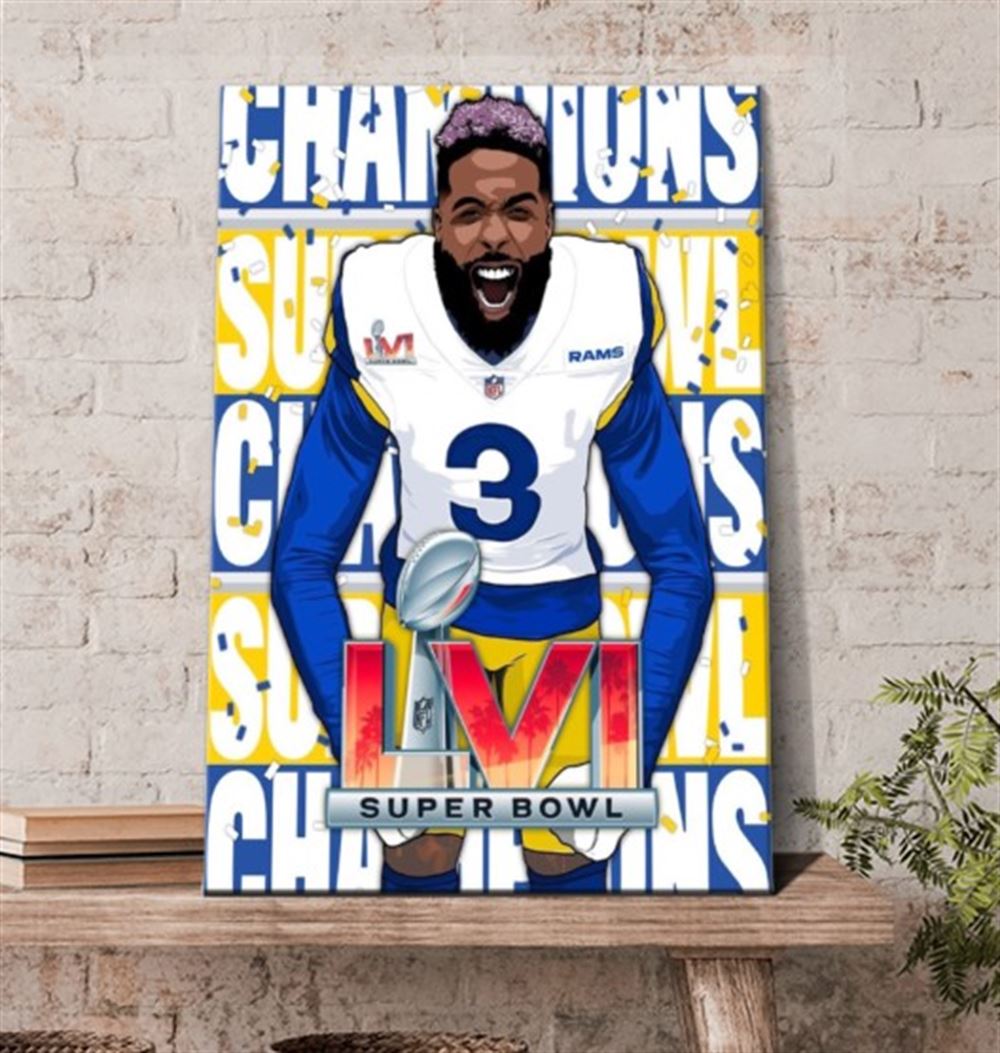 Odell Beckham Jr Los Angeles Rams Champions Poster