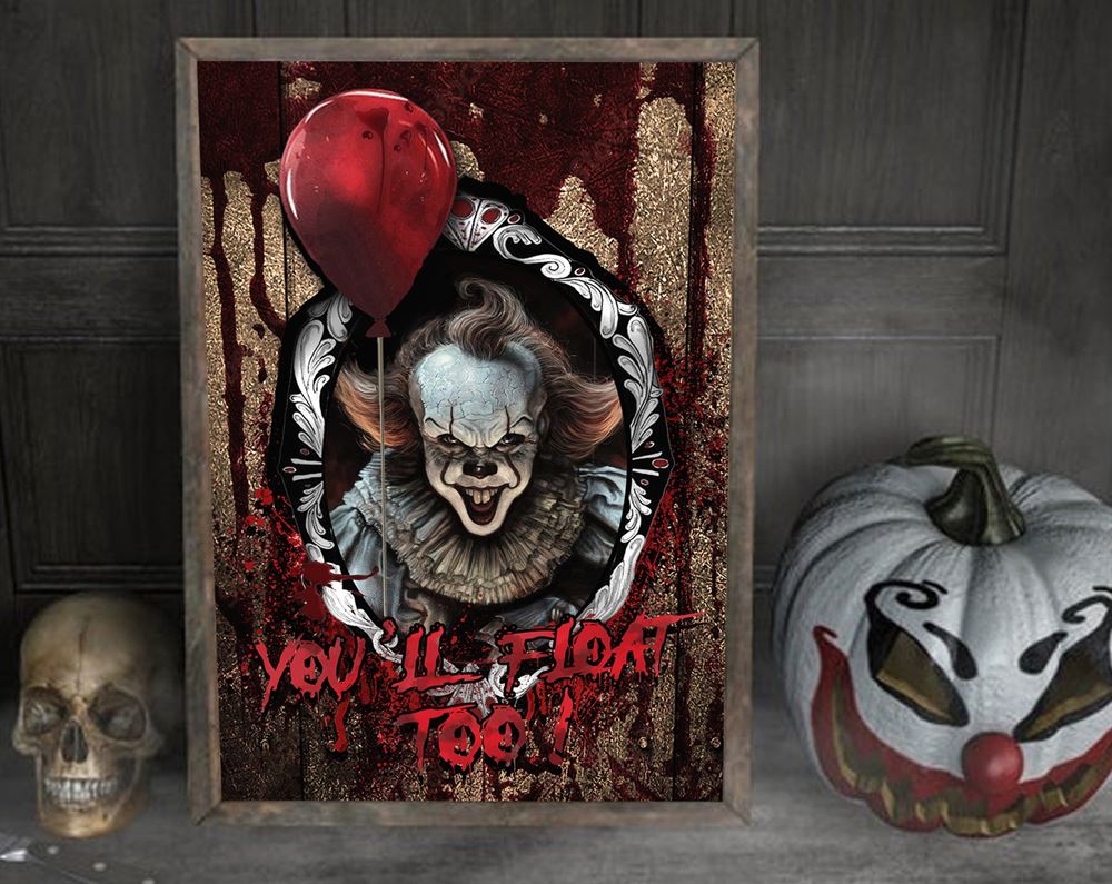 Pennywise Youll Float Too Halloween Poster Wall Art Decor