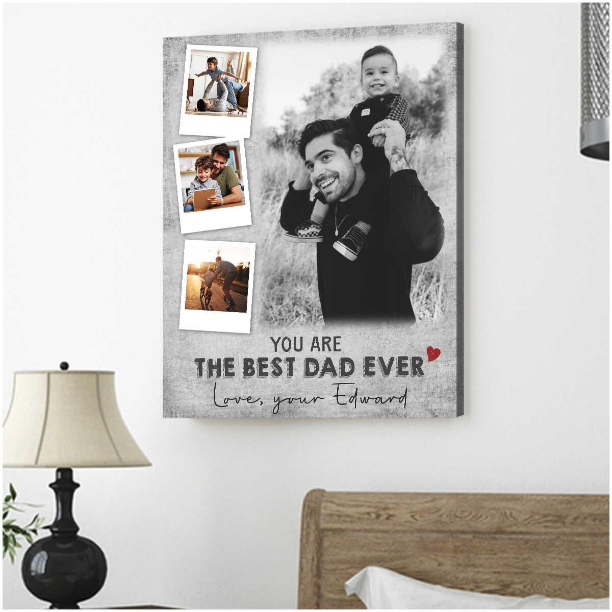 Personalized Daddy Canvas The Best Dad Ever Canvas Prints Fathers Day Gift To My Dad Canvas