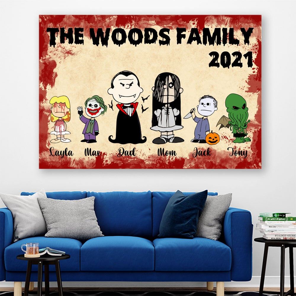 Personalized Family Halloween Canvasposter