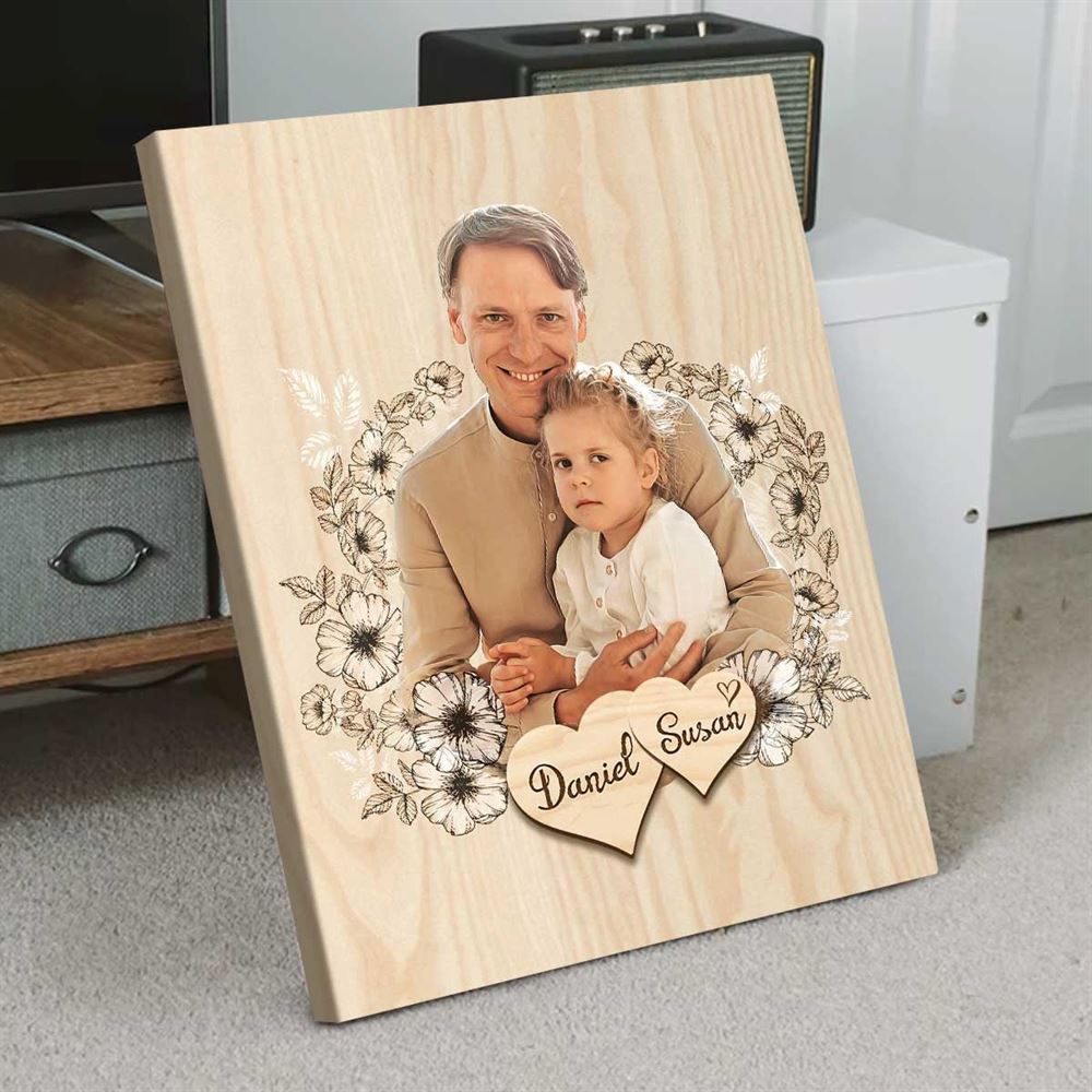 Personalized Gifts For Dad Fathers Day Picture Frames Custom Photo Father Canvas Gift For Dad From D