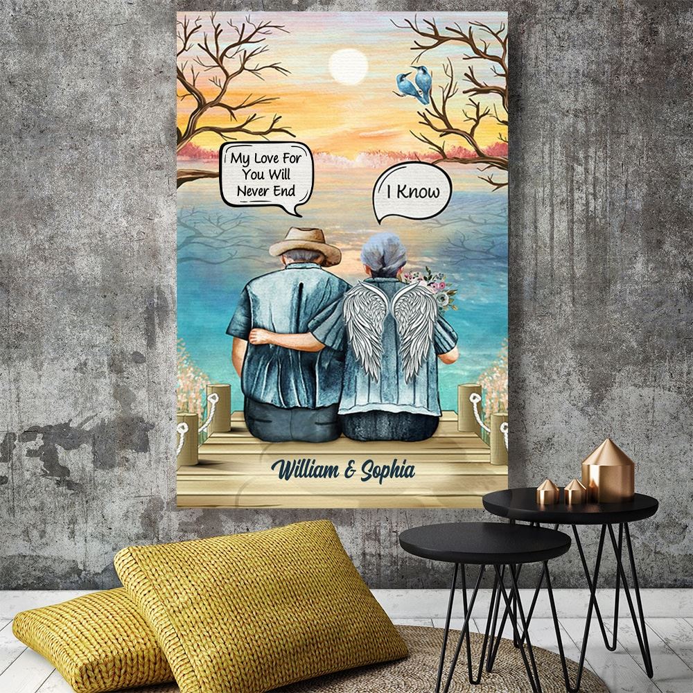 Personalized Still Talk About You Widow Old Couple Custom Canvasposter Memorial Gift For Family