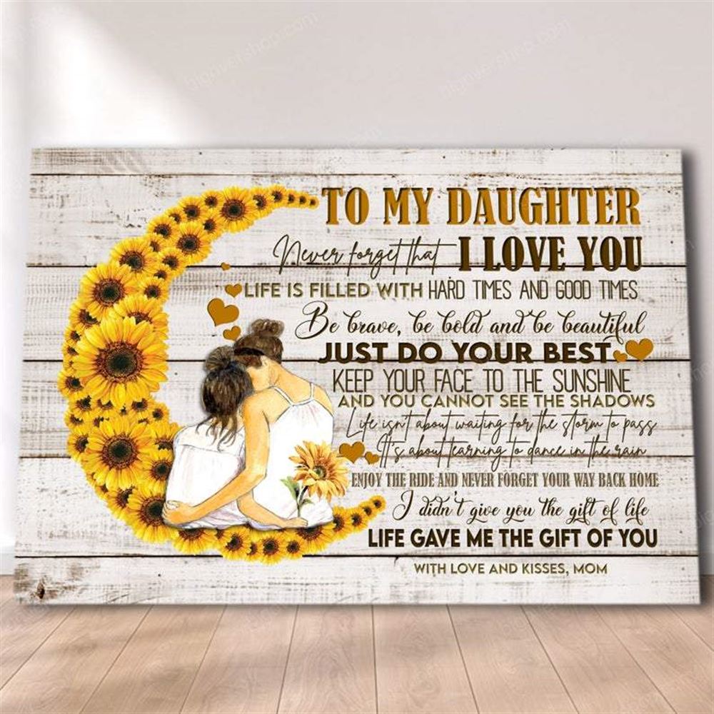 Personalized To My Daughter Canvas Christmas Gifts For Daughter From Mom To My Daughter Never Forget