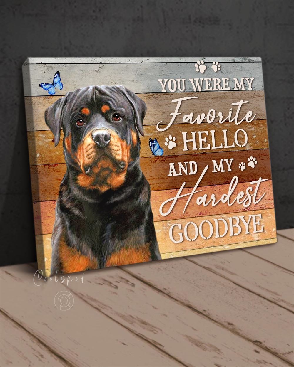 Pet Loss Gift Canvas Art The Hardest Goodbye Top 5 Benicee