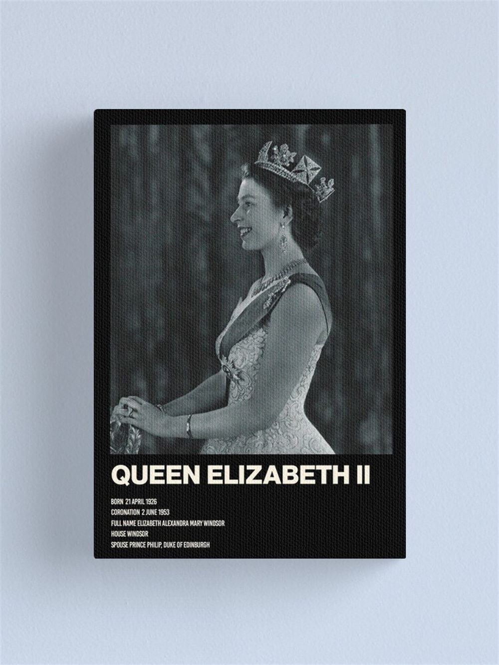 Queen Elizabeth Ii 1926-2022 Canvas