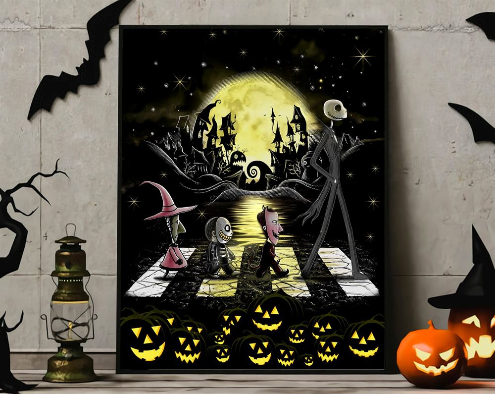 Road Nightmare Before Christmas Halloween Poster Wall Art Decor