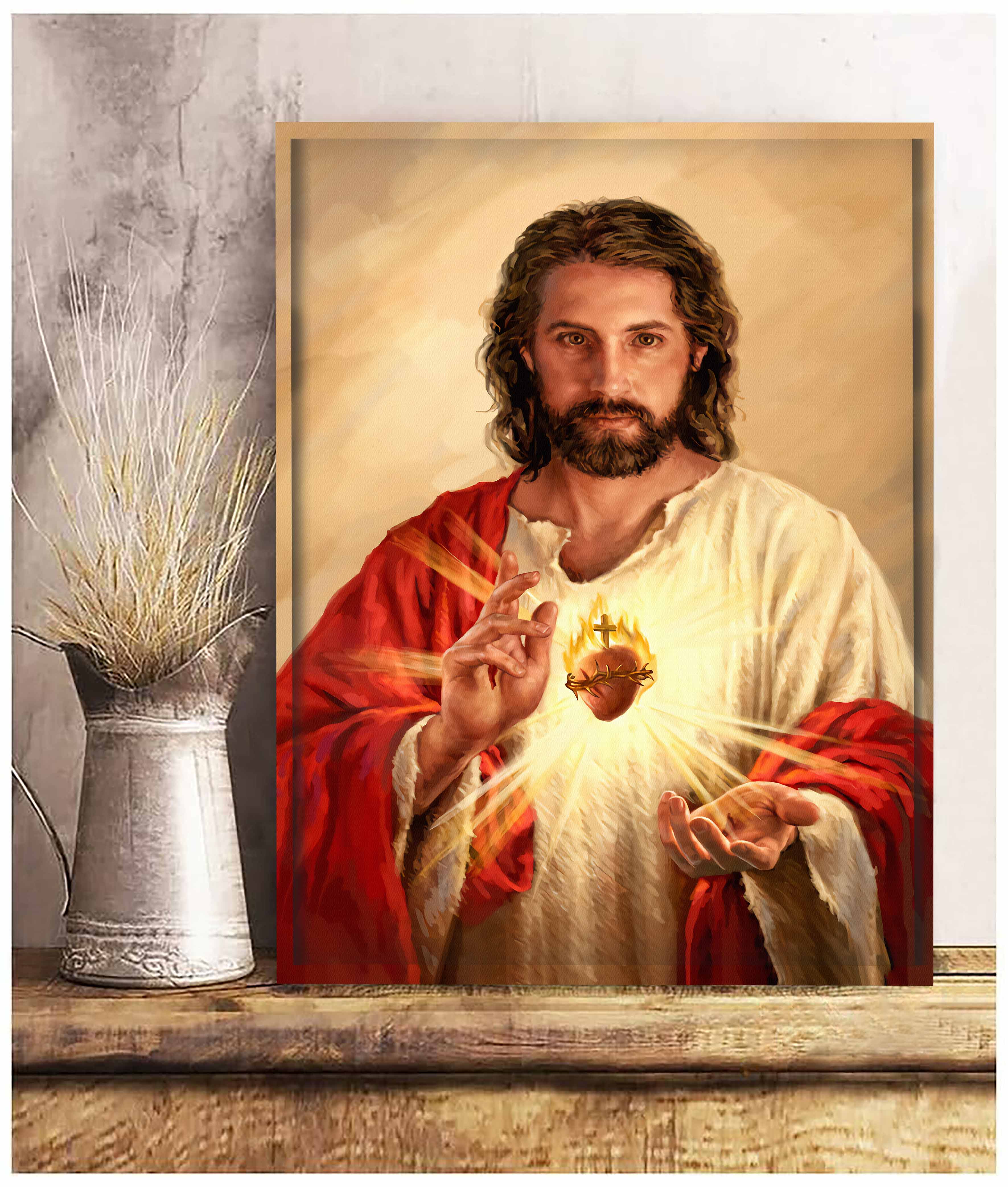 Sacred Heart Of Jesus Canvas Wall Art