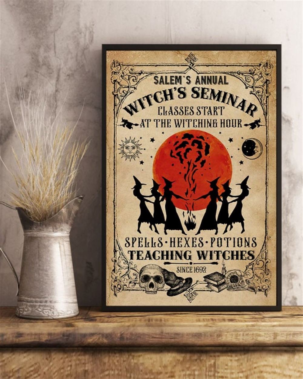 Salems Annual Witchs Seminar Halloween Poster Wall Art Decor