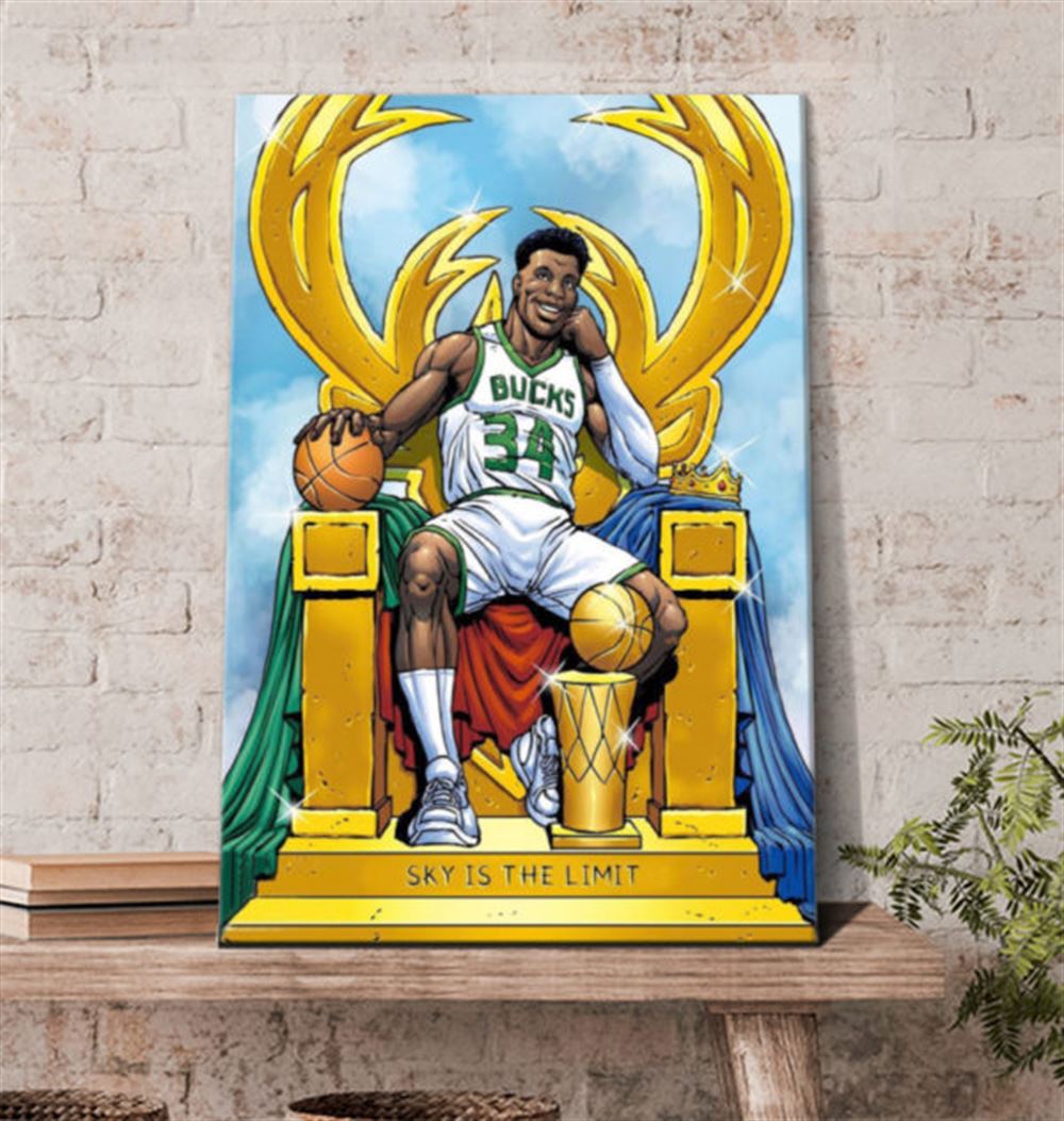 Sky Is The Limit Giannis Antetokounmpo Milwaukee Bucks Poster