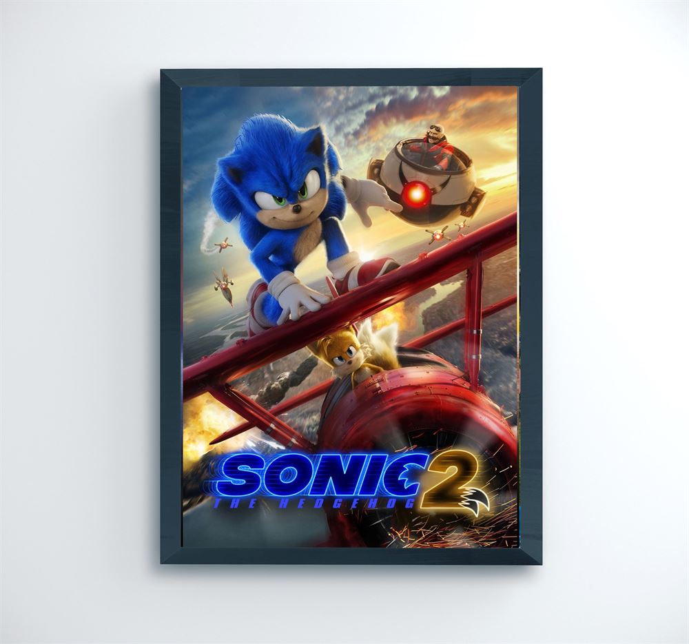 Sonic 2 Movie Poster Print 2022 Film Wall Art-trungten-b8qzu