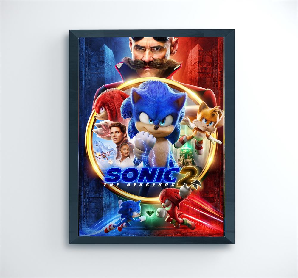 Sonic 2 Movie Poster Print 2022 Film Wall Art