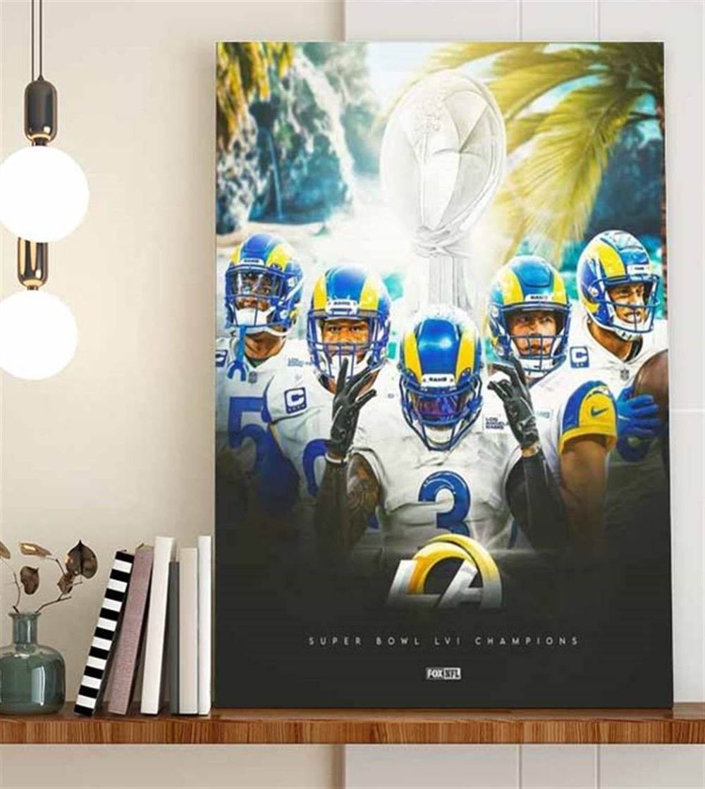 Super Bowl Lvi Champions Los Angeles Rams Poster