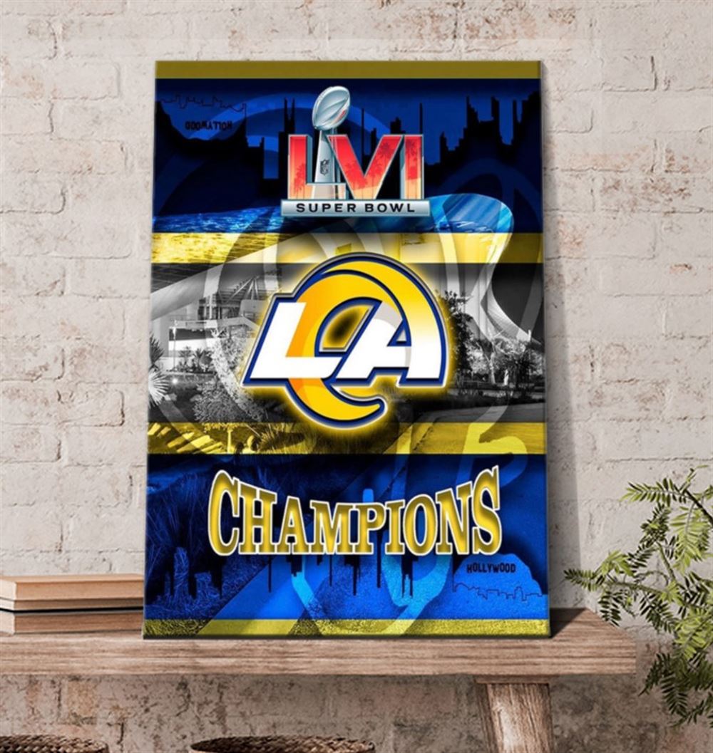 Super Bowl Lvi Los Angeles Rams Champions Poster