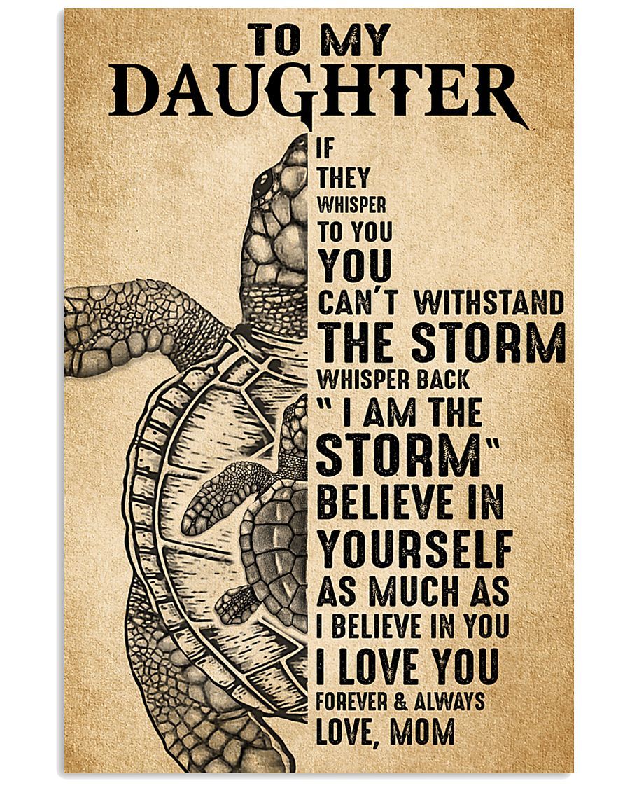 To My Daughter Canvas Gift Ideas For Daughter If They Whisper To You Turtle Matte Canvas