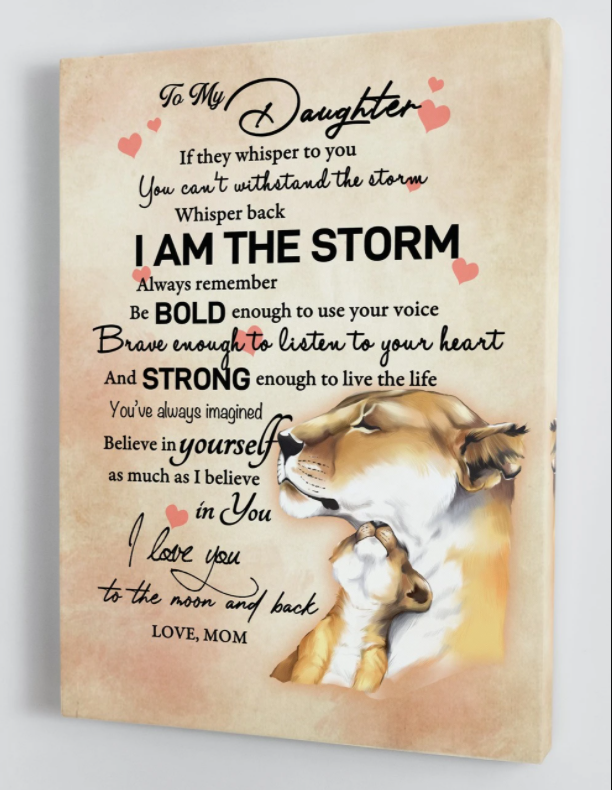 To My Daughter - From Mom - Framed Canvas Gift Md019