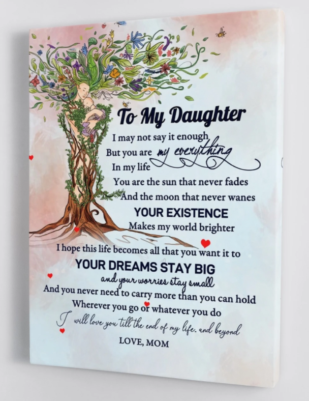 To My Daughter - From Mom - Framed Canvas Gift Md030