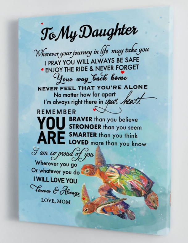 To My Daughter - From Mom - Framed Canvas Gift Md056