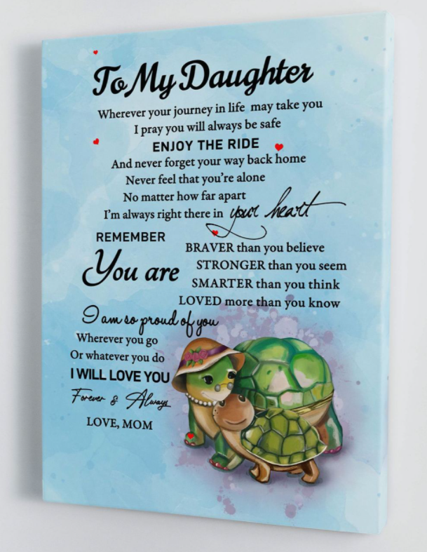 To My Daughter - From Mom - Hard Time Framed Canvas Gift Md054