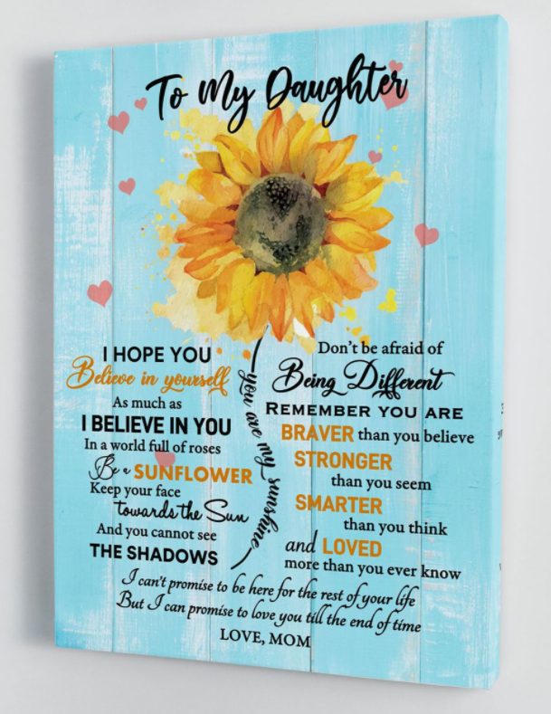 To My Daughter - From Mom - Hard Time Framed Canvas Gift Md059