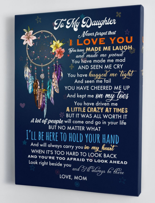 To My Daughter - From Mom - Hard Time Framed Canvas Gift Md064