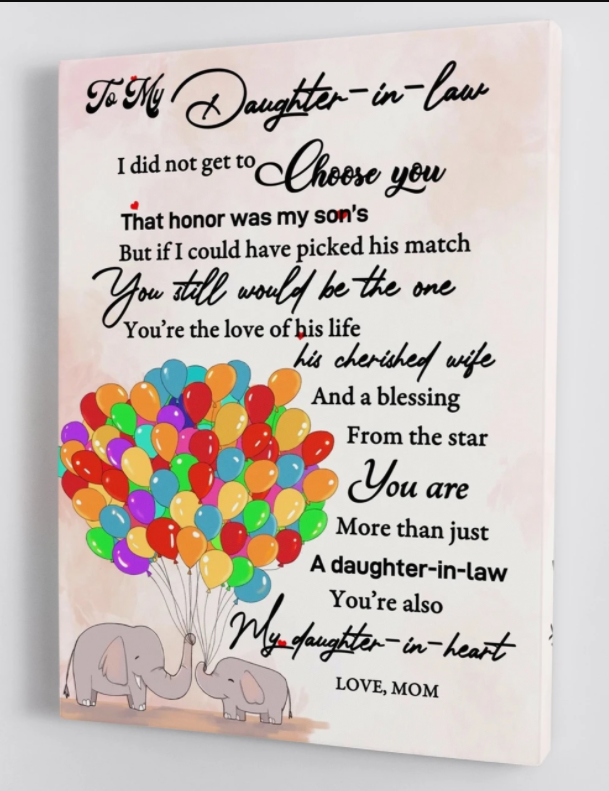 To My Daughter-in-law - From Mom - Framed Canvas Gift Md027