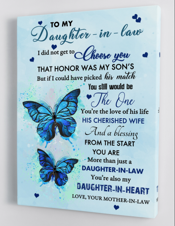 To My Daughter-in-law - From Mother-in-law - Framed Canvas Gift Md074