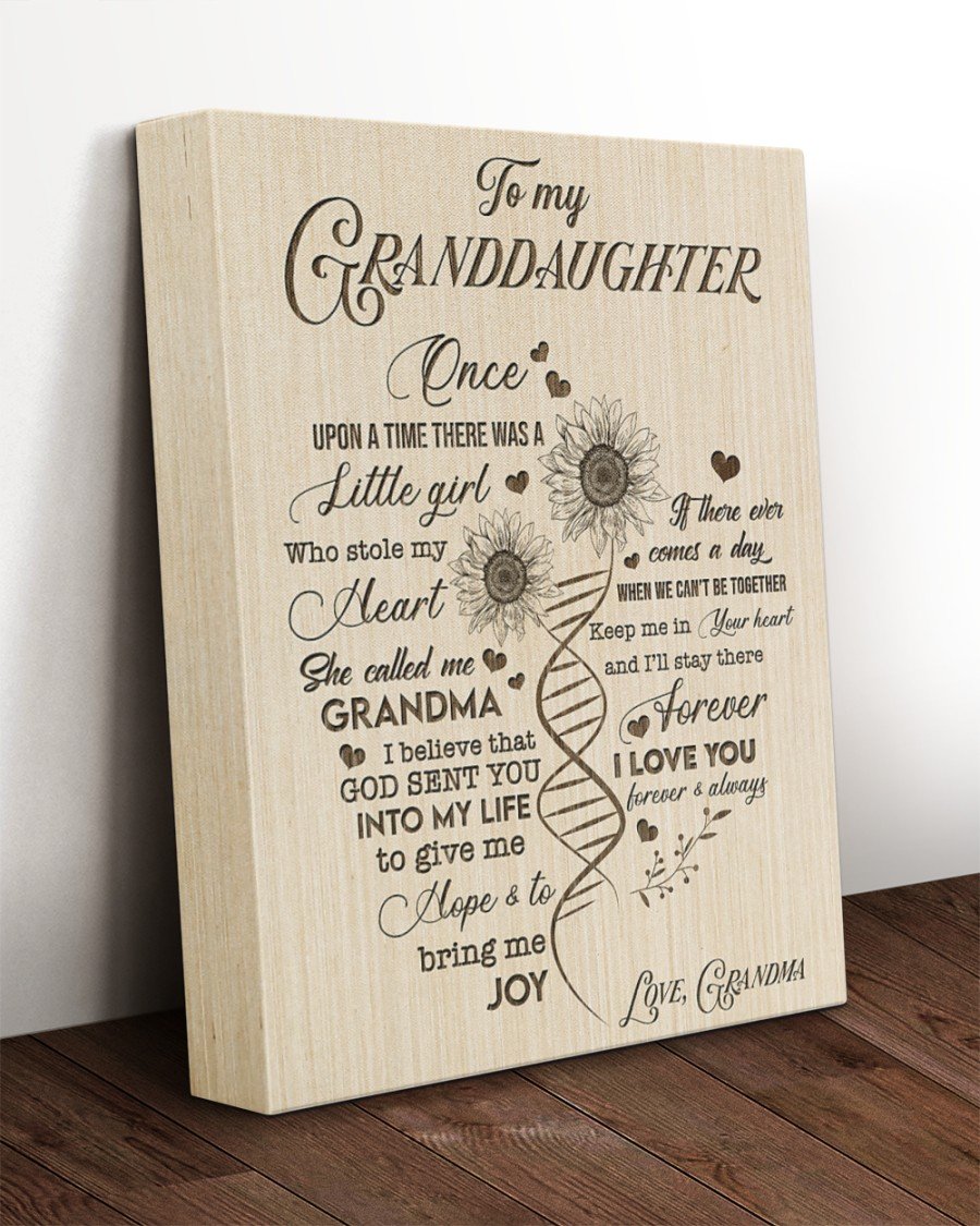 To My Granddaughter Once Upon A Time There Was A Little Girl Lovely Gift For Granddaughter Canvas