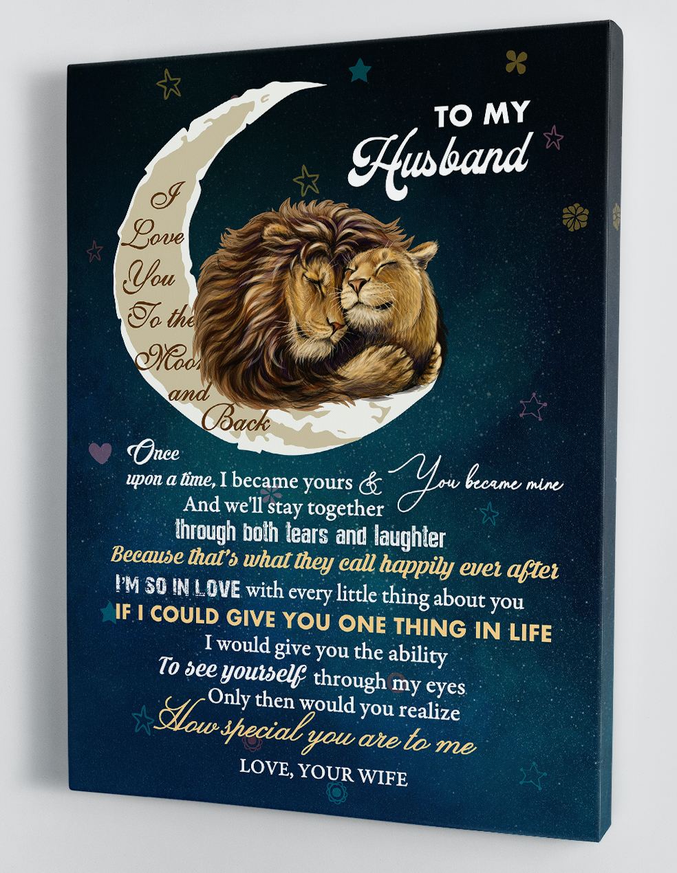 To My Husband - From Wife - Framed Canvas Gift Wh013