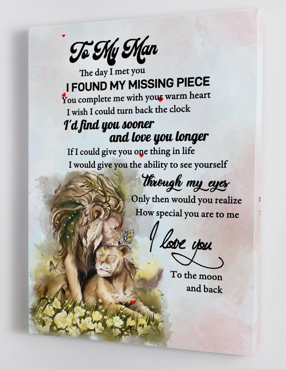 To My Man - Framed Canvas Gift