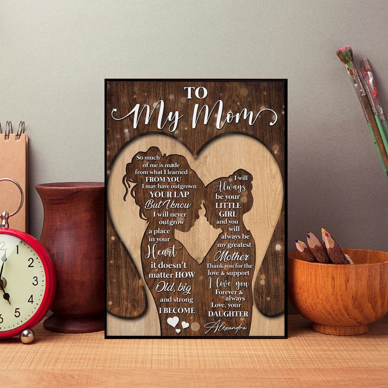 To My Mom Canvas Gift For Mom Mom Gift From Daughter Mothers Day Gift Mother Daughter Gift Mother D