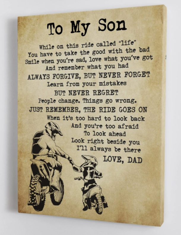 To My Son - From Dad - Canvas Gift Ds005