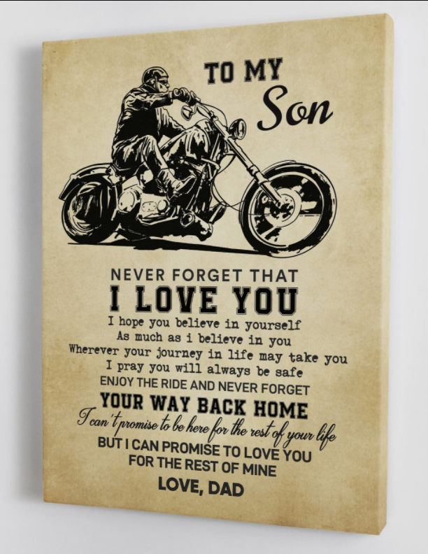 To My Son - From Dad - Canvas Gift Ds007