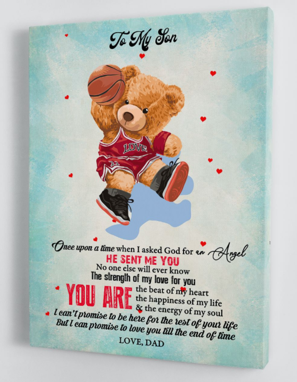 To My Son - From Dad - Framed Canvas Gift Ds012